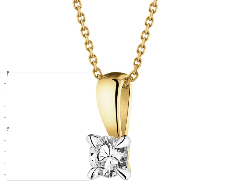 Zlatý přívěsek s briliantem - 0,18 ct - ryzost 750