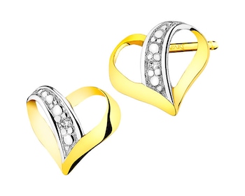 9 K Yellow Gold Earrings with Diamonds 0,008 ct - fineness 9 K></noscript>
                    </a>
                </div>
                <div class=