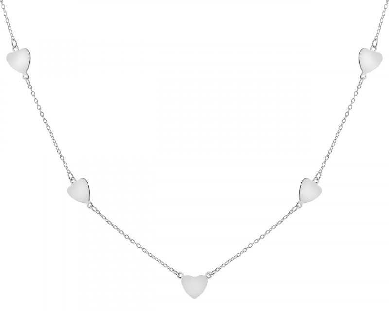 Stříbrný náhrdelník - srdce