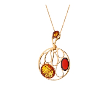 Gold-Plated Silver Pendant with Amber></noscript>
                    </a>
                </div>
                <div class=