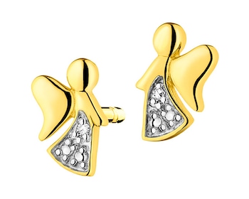 14 K Yellow Gold Earrings with Diamonds></noscript>
                    </a>
                </div>
                <div class=