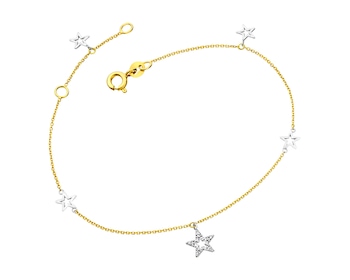 Pulsera de oro amarillo y blanco con diamantes - estrellas></noscript>
                    </a>
                </div>
                <div class=