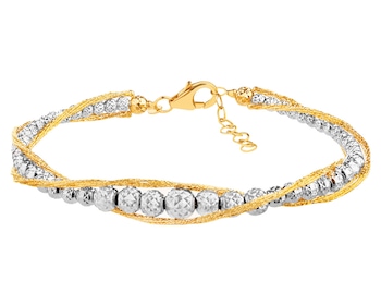 14 K Yellow Gold, White Gold Bracelet 