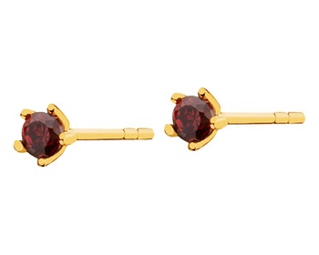 14 K Yellow Gold Earrings with Synthetic Garnet></noscript>
                    </a>
                </div>
                <div class=