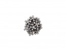 Zawieszka srebrna beads z cyrkoniami - stoper - kwiaty