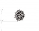 Zawieszka srebrna beads z cyrkoniami - stoper - kwiaty