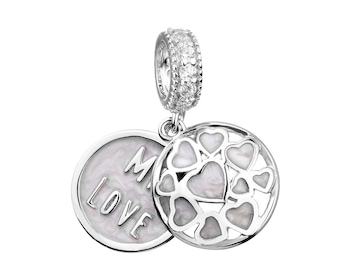 Zawieszka srebrna na bransoletę beads z cyrkoniami i emalią - serca, love></noscript>
                    </a>
                </div>
                <div class=