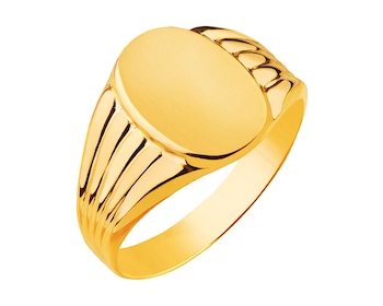 9 K Yellow Gold Signet Ring 