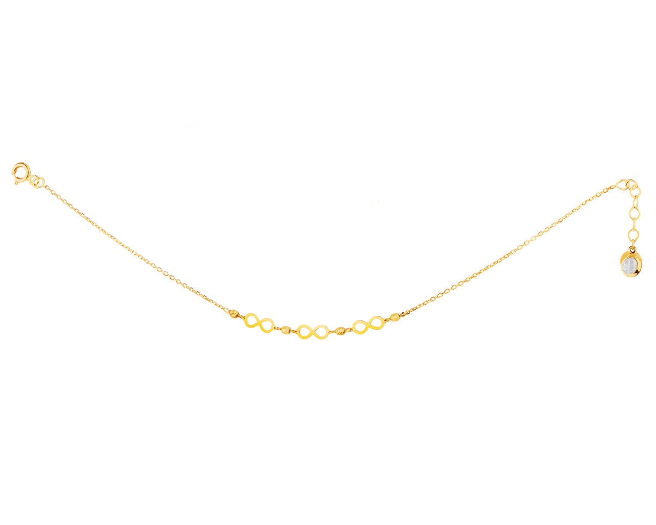 Złota bransoletka - nieskończoność