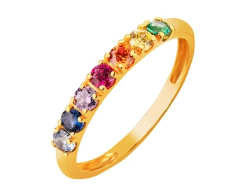 9ct Yellow Gold Ring with Cubic Zirconias