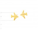 Złote kolczyki - samoloty
