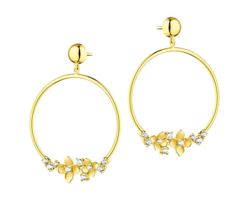 Gold-Plated Silver Earrings with Cubic Zirconia></noscript>
                    </a>
                </div>
                <div class=