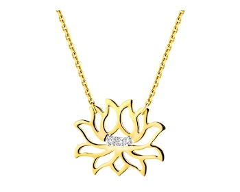 9 K Rhodium-Plated Yellow Gold Necklace with Diamonds></noscript>
                    </a>
                </div>
                <div class=
