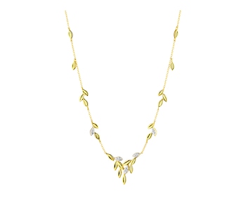 14 K Rhodium-Plated Yellow Gold Necklace with Diamonds 0,05 ct - fineness 14 K></noscript>
                    </a>
                </div>
                <div class=