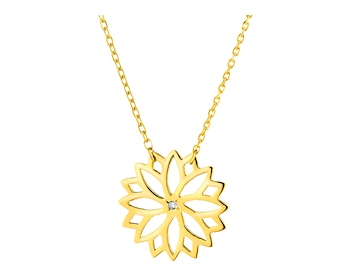 Náhrdelník ze žlutého zlata s diamantem - květ></noscript>
                    </a>
                </div>
                <div class=