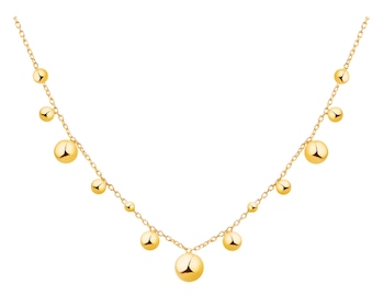 Yellow Gold Necklace with Balls