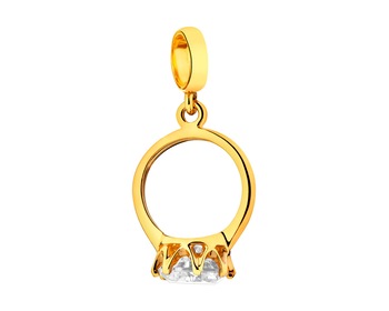 Złota zawieszka - beads, pierścionek