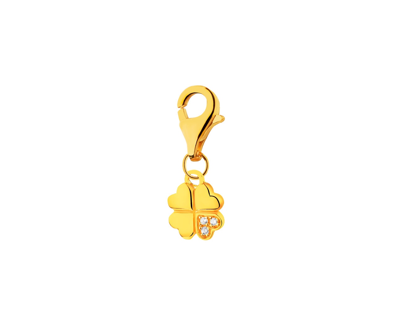 14 K Yellow Gold Pendant with Cubic Zirconia