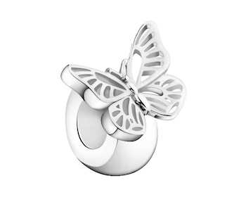Stříbrný přívěsek beads - zarážka - motýl