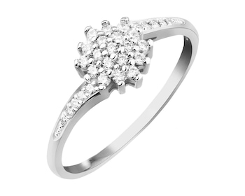 585 Rhodium-Plated White Gold Ring with Cubic Zirconia></noscript>
                    </a>
                </div>
                <div class=