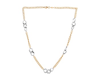 14 K Rhodium-Plated Yellow Gold Necklace 