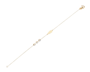 14 K Yellow Gold Bracelet with Cubic Zirconia