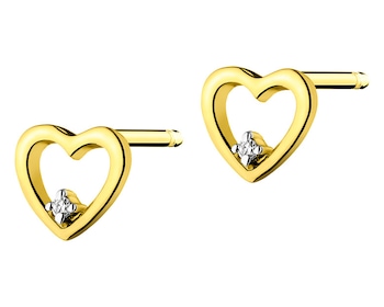Pendientes de oro amarillo con diamantes - corazones></noscript>
                    </a>
                </div>
                <div class=