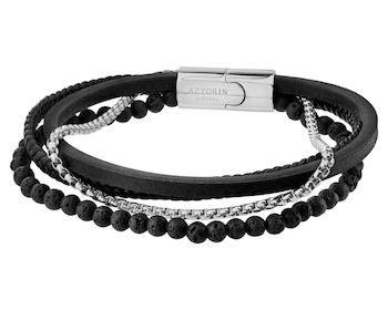 Stainless Steel, Leather Bracelet ></noscript>
                    </a>
                </div>
                <div class=