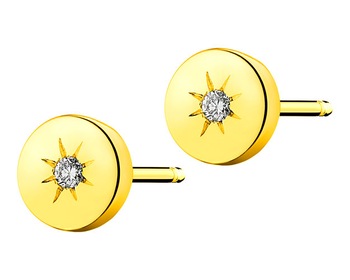9 K Yellow Gold Earrings with Diamonds 0,02 ct - fineness 9 K></noscript>
                    </a>
                </div>
                <div class=