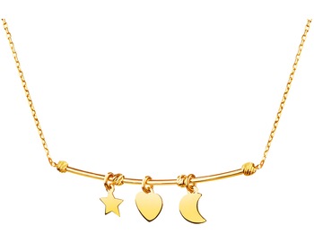Collar de oro con bolas - Estrella, Corazón, Luna></noscript>
                    </a>
                </div>
                <div class=