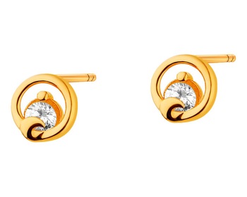 14 K Yellow Gold Earrings with Cubic Zirconia></noscript>
                    </a>
                </div>
                <div class=