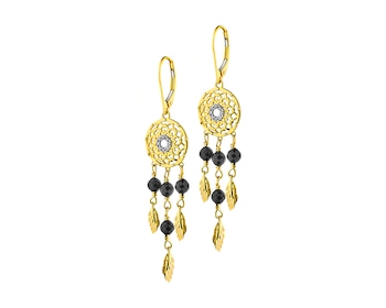 9 K Rhodium-Plated Yellow Gold Earrings with Diamonds 0,04 ct - fineness 9 K></noscript>
                    </a>
                </div>
                <div class=
