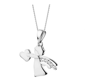 585 Rhodium-Plated White Gold Pendant with Cubic Zirconia></noscript>
                    </a>
                </div>
                <div class=