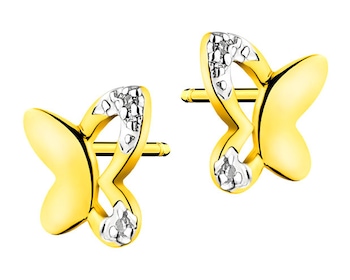 Pendientes de oro amarillo con diamantes - mariposas></noscript>
                    </a>
                </div>
                <div class=