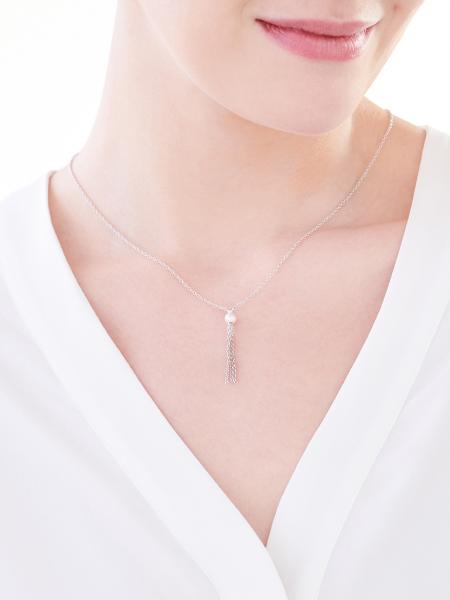 Stříbrný náhrdelník s perlou
