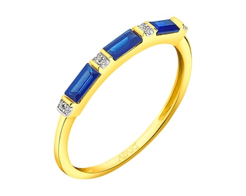 9 K Rhodium-Plated Yellow Gold Ring with Diamonds 0,02 ct - fineness 9 K></noscript>
                    </a>
                </div>
                <div class=