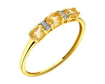 9 K Rhodium-Plated Yellow Gold Ring with Diamonds 0,01 ct - fineness 9 K></noscript>
                    </a>
                </div>
                <div class=