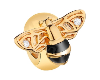 Zawieszka srebrna beads - stoper - pszczółka