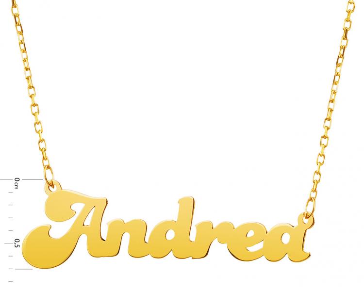 Złoty naszyjnik, ankier - Andrea