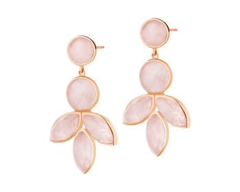 Gold-Plated Brass, Gold-Plated Silver Earrings with Quartz></noscript>
                    </a>
                </div>
                <div class=