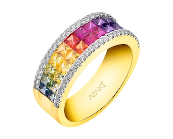 14 K Rhodium-Plated Yellow Gold Ring with Diamonds 0,31 ct - fineness 14 K></noscript>
                    </a>
                </div>
                <div class=