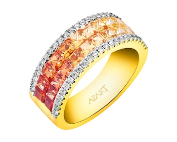14 K Rhodium-Plated Yellow Gold Ring with Diamonds 0,28 ct - fineness 14 K></noscript>
                    </a>
                </div>
                <div class=