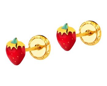 18 K Yellow Gold Earrings 