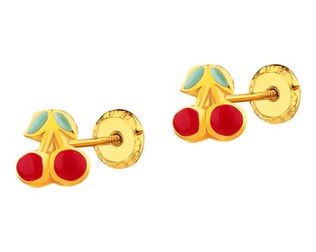 18 K Yellow Gold Earrings 