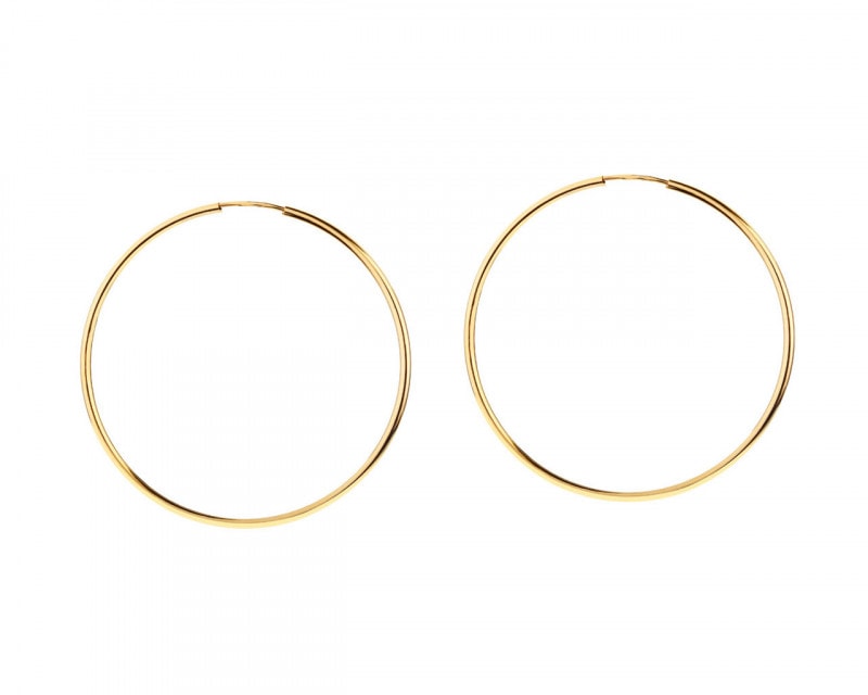 Zlaté náušnice - kruhy, 45 mm
