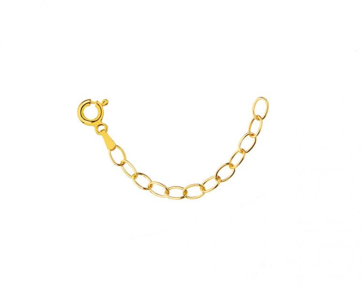 Gold plated silver extender chain - rolo