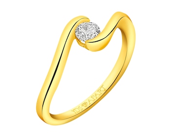 18 K Rhodium-Plated Yellow Gold Ring with Diamond 0,23 ct - fineness 18 K></noscript>
                    </a>
                </div>
                <div class=