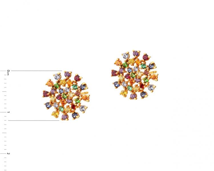 9 K Yellow Gold Earrings with Cubic Zirconia