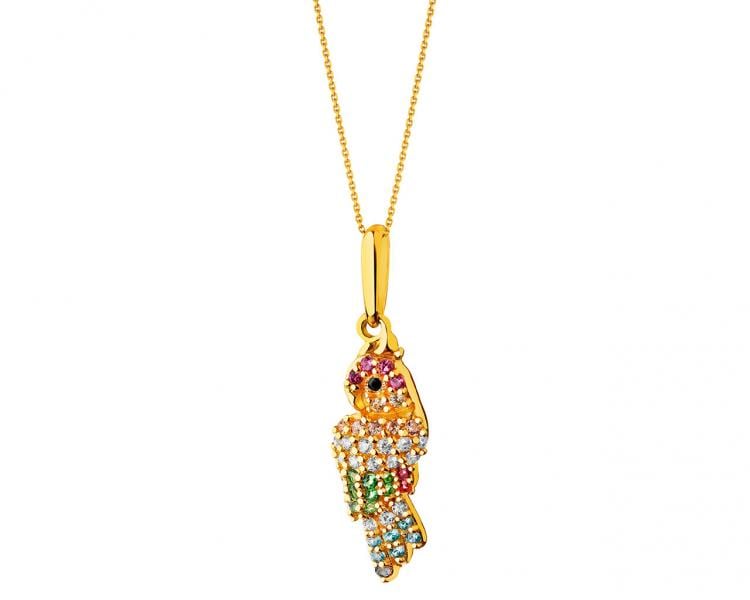 9 K Yellow Gold Pendant with Cubic Zirconia