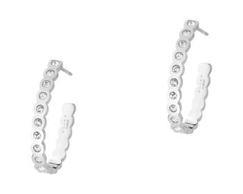 Stainless Steel Earrings with Crystal